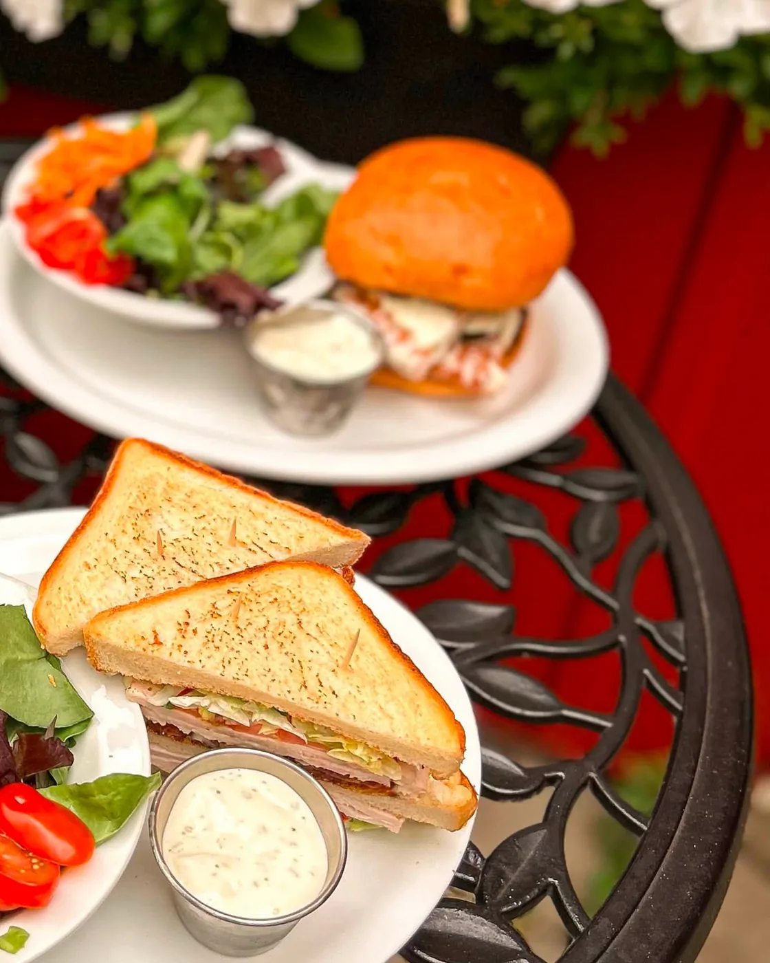 A club sandwich served at the diner.