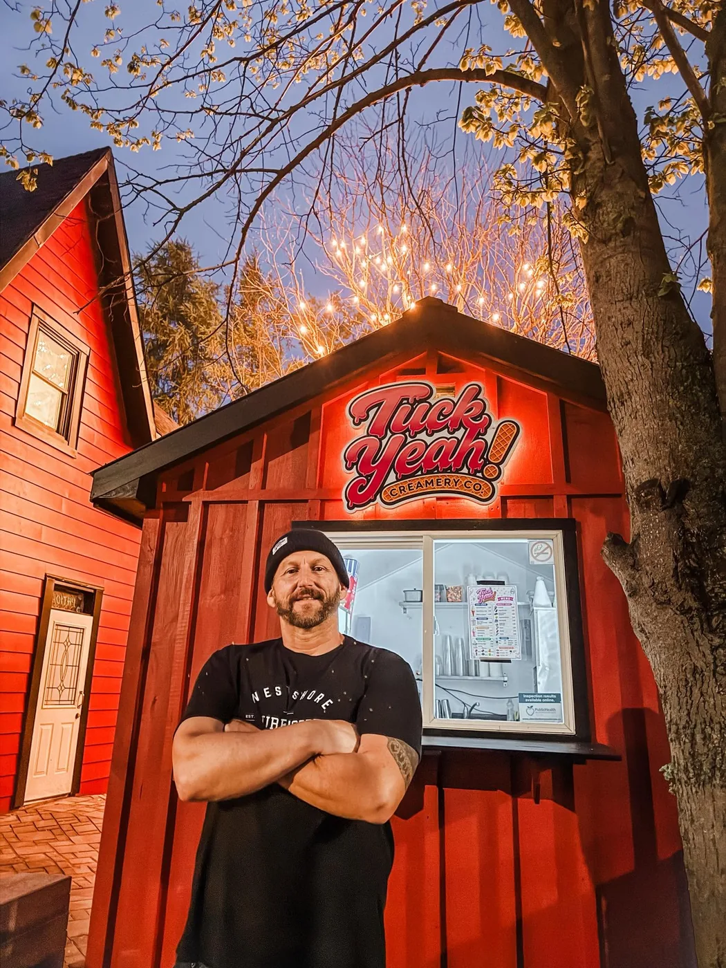 The Tuck Yeah! Creamery Co. ice cream shack beside the diner.